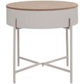 Ebuy24 - Sisco table basse , table d'angle Ø40cm beige, gris. - Beige