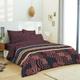 Pack complet housse de couette réversible pour lit 140 x 190 cm Stella choco