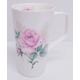 Majestic Rose Mug 500 ml Fine Bone China Large Latte Claremont Pink Rose Flowers Floral Cup Hand Decorated UK