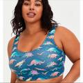 Torrid Swim | Htf! Torrid Sz 2 Dino Dinosaur Swim Bathing Suit Top 2x | Color: Blue/Purple | Size: 2x