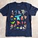 Disney Shirts | Disney Pixar Cast Movies Squad Mens Vintage T-Shirt | Color: Blue | Size: M