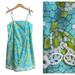 Lilly Pulitzer Dresses | Lilly Pulitzer Vintage Blue Green Mosaic Tile Turtle Print Sleeveless Dress | Color: Blue/Green | Size: 8g