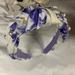 Anthropologie Accessories | Anthropologie Blue Floral Pearl Embellished Headband New | Color: Blue/White | Size: Os