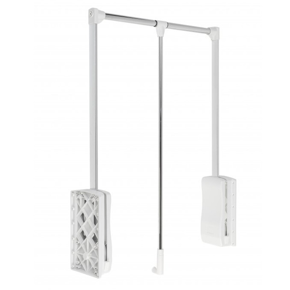 MS Beschläge Ausziehbarer Kleiderlift Stahl Schranklift Wandlift 545mm - 700mm 12 kg Weiß Image