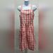 J. Crew Dresses | J.Crew Gingham Print Apron Dress Cotton Blend In Pink And White, Size Small | Color: Pink/White | Size: S