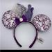 Disney Accessories | Disney Parks Minnie Mouse Ears Headband Purple Glitter Crown Jubilee | Color: Purple/White | Size: Os