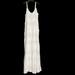 Jessica Simpson Dresses | Jessica Simpson White Eyelet Ruffled Tier Spaghetti Strap Maxi Dress Size Xs | Color: White | Size: Xs