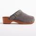 Anthropologie Shoes | Anthropologie Women's Classic Clog Grey Suede Leather Size Us 8 | Color: Gray/Tan | Size: 8