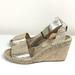 J. Crew Shoes | J. Crew Corsica Gold Metallic Espadrille Wedges 7 | Color: Gold | Size: 7