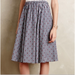 Anthropologie Skirts | Anthropologie Maeve Skirt Womens Xs Black Check Gingham Midi Pleated Pockets | Color: Black/White | Size: Xs