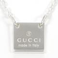 Gucci Jewelry | Gucci Square Logo Plate Silver Necklace Total Weight Approx. 5.7g 48cm Jewelry W | Color: Silver | Size: Os