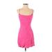 Zara Cocktail Dress - A-Line Scoop Neck Sleeveless: Pink Solid Dresses - Women's Size Small