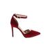 Jessica Simpson Heels: Pumps Stiletto Feminine Burgundy Solid Shoes - Women's Size 9 - Pointed Toe