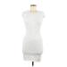 RVN Cocktail Dress - Bodycon: White Jacquard Dresses - Women's Size Medium