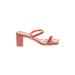 Jeffrey Campbell Heels: Slip-on Chunky Heel Casual Pink Print Shoes - Women's Size 8 - Open Toe