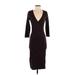 James Perse Casual Dress - Midi: Burgundy Dresses - Women's Size Small