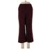 New York & Company Khaki Pant: Burgundy Print Bottoms - Women's Size 12