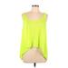 Guess Sleeveless Top Green Halter Tops - Women's Size Large