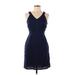 Old Navy Casual Dress - Party V-Neck Sleeveless: Blue Print Dresses - Women's Size 2