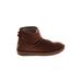 Skechers Ankle Boots: Brown Solid Shoes - Women's Size 8 - Round Toe