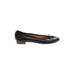 J.Crew Flats: Ballet Chunky Heel Work Black Print Shoes - Women's Size 7 - Round Toe