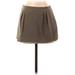 Express Casual Mini Skirt Mini: Green Solid Bottoms - Women's Size 00