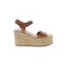 Dolce Vita Wedges: Brown Solid Shoes - Women's Size 8 1/2 - Open Toe