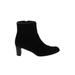 Stuart Weitzman Ankle Boots: Black Print Shoes - Women's Size 8 - Almond Toe