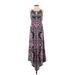 INC International Concepts Casual Dress - Maxi: Purple Baroque Print Dresses - Women's Size X-Small