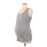 BumpStart Tank Top Gray Marled Scoop Neck Tops - Women's Size Large Maternity