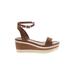 Giani Bernini Wedges: Brown Solid Shoes - Women's Size 7 - Open Toe