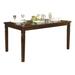 6pc Transitional Style Dining Furniture Set Table with Bench and 4x Side Chairs Fabric Upholstered Seat