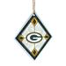 Green Bay Packers Stained Art Glass Christmas Ornament