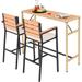 Moasis 5 Piece Outdoor Patio Bar Table Set Outdoor Wicker Patio Bar Height Bistro Furniture Set