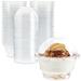 50Pcs 5oz Clear Plastic Dessert Cups with Dome Lids