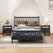 3 Pieces Bedroom Sets Elegant Wooden Full/Queen/King Size Platform Bed Frame with 2 Nightstands - Minimalist Aesthetic