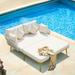 Outdoor Patio Daybed Pillows Cushioned Sofa Furniture