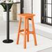 Polytrends Laguna All Weather Poly Outdoor Patio Bar Stool – Square/ 29”