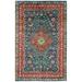 Atiqa Collection Blue Rectangle Indoor Area Rug