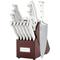 Cuisinart Classic Forged Triple Rivet, 15-Piece Knife Set with Block, Superior High-Carbon Stainless Steel Blades