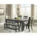 Signature Design by Ashley Tyler Creek Black / Grayish Brown 6-Piece Dining Package