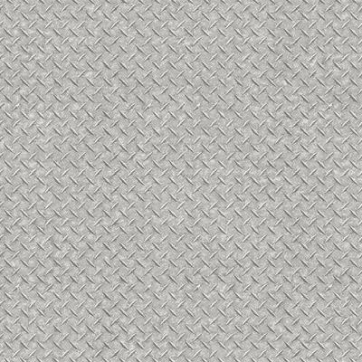 Galerie Wallcoverings Nostalgie Collection Diamond Plate Non-woven Metallic Wallpaper Roll