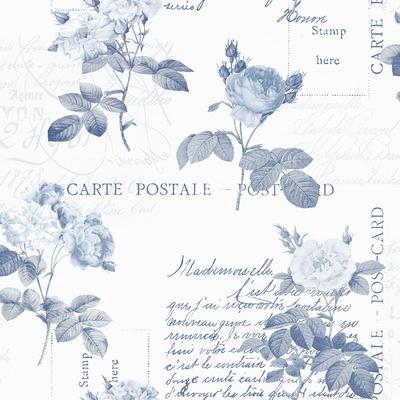 Galerie Wallcoverings Nostalgie Collection Postale Rose Non-woven Matte Wallpaper Roll