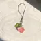 Breloque de téléphone pêche mignonne, sangle de lanière de fruit rose Kawaii, chaîne de téléphone portable, accessoires de téléphone portable