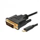 Câble USB C vers DVI de 1.8m adaptateur Thunderbolt de type C vers DVI compatible avec MacPlePro