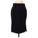 Anthropologie Casual Midi Skirt Long: Black Solid Bottoms - Women's Size 4 Petite