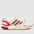 adidas spiritain 2000 trainers in white & red