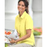 Blair Women's Foxcroft Non-iron Classic Fit Camp Shirt - Yellow - 6P - Petite