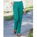 Blair Women's Everyday Knit Straight-Leg Pants - Green - 1X - Womens