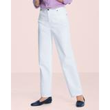 Blair Women's Dreamflex Color Straight-Leg Jeans - White - 18P - Petite